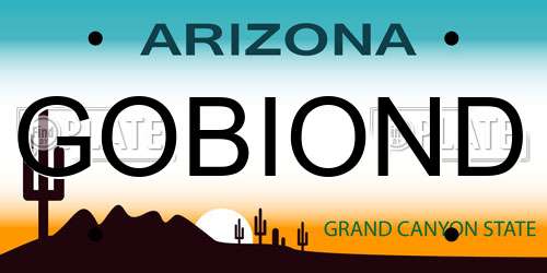 GOBIOND Arizona License Plate