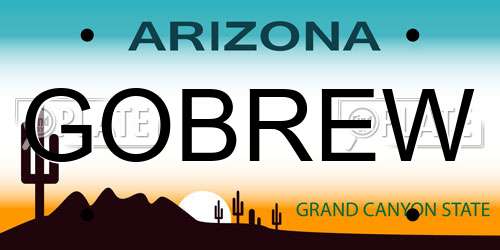 GOBREW Arizona License Plate