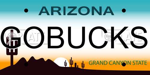 GOBUCKS Arizona License Plate