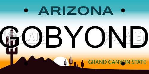 GOBYOND Arizona License Plate