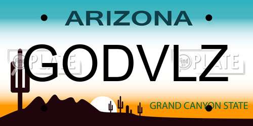 GODVLZ Arizona License Plate