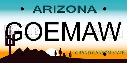GOEMAW Arizona License Plate