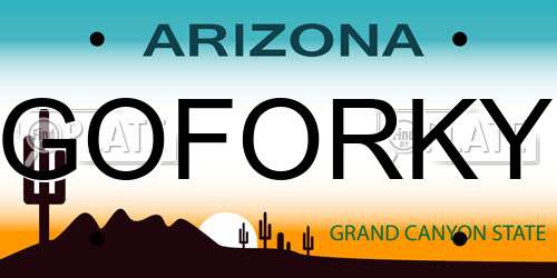 GOFORKY Arizona License Plate
