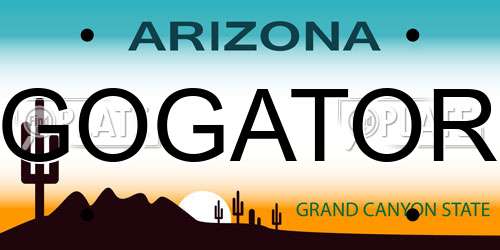 GOGATOR Arizona License Plate