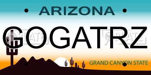 GOGATRZ Arizona License Plate