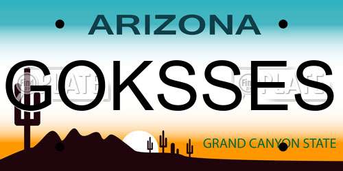 GOKSSES Arizona License Plate