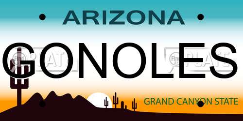 GONOLES Arizona License Plate