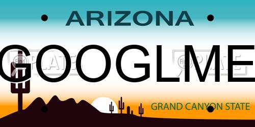 GOOGLME Arizona License Plate