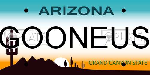 GOONEUS Arizona License Plate
