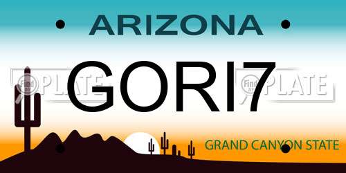GORI7 Arizona License Plate