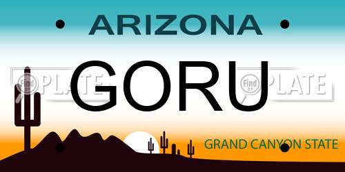 GORU Arizona License Plate