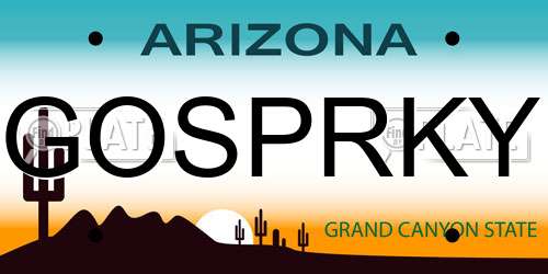 GOSPRKY Arizona License Plate