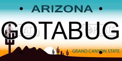 GOTABUG Arizona License Plate