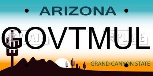 GOVTMUL Arizona License Plate