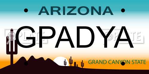 GPADYA Arizona License Plate