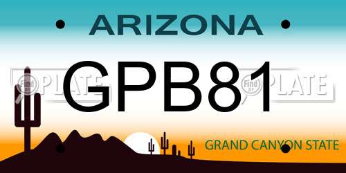 GPB81 Arizona License Plate