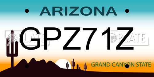 GPZ71Z Arizona License Plate