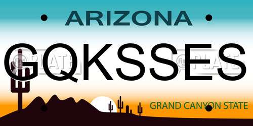 GQKSSES Arizona License Plate