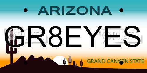 GR8EYES Arizona License Plate