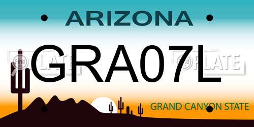 GRA07L Arizona License Plate