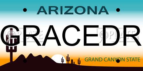 GRACEDR Arizona License Plate