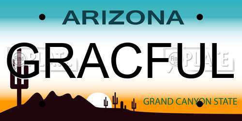 GRACFUL Arizona License Plate