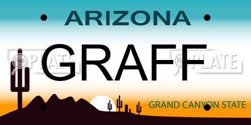 GRAFF Arizona License Plate