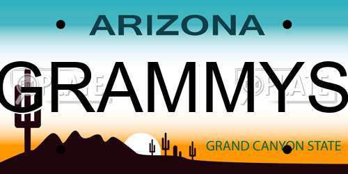 GRAMMYS Arizona License Plate