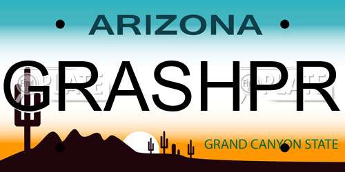 GRASHPR Arizona License Plate