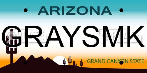 GRAYSMK Arizona License Plate
