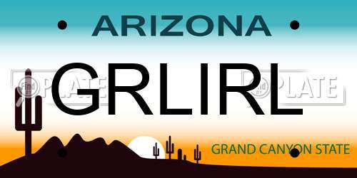 GRLIRL Arizona License Plate