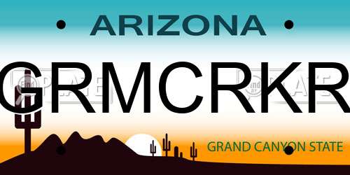 GRMCRKR Arizona License Plate