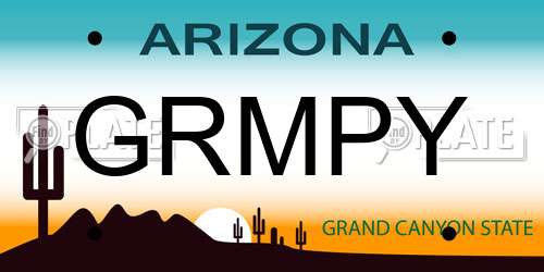 GRMPY Arizona License Plate