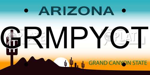 GRMPYCT Arizona License Plate