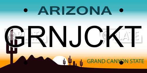 GRNJCKT Arizona License Plate