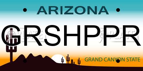 GRSHPPR Arizona License Plate