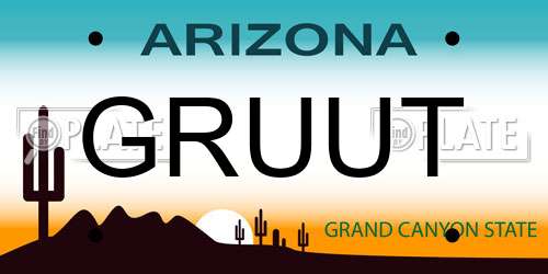 GRUUT Arizona License Plate