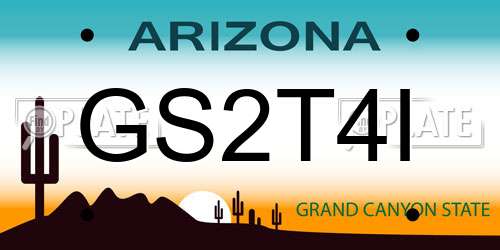 GS2T4I Arizona License Plate