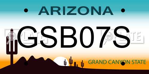GSB07S Arizona License Plate