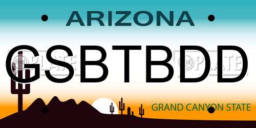 GSBTBDD Arizona License Plate