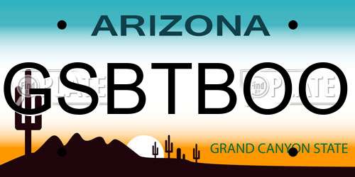 GSBTBOO Arizona License Plate