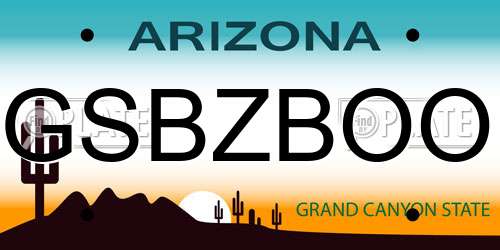 GSBZBOO Arizona License Plate
