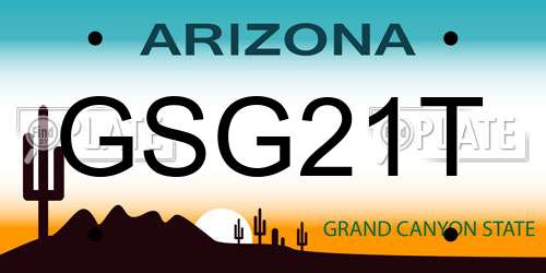 GSG21T Arizona License Plate