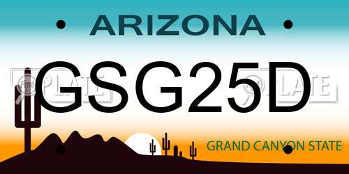 GSG25D Arizona License Plate