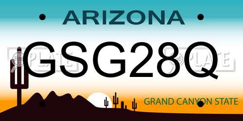 GSG28Q Arizona License Plate