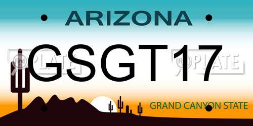 GSGT17 Arizona License Plate