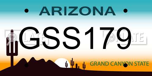 GSS179 Arizona License Plate