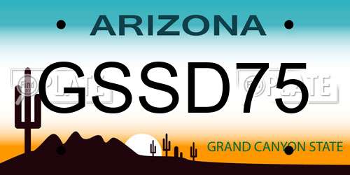 GSSD75 Arizona License Plate