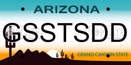 GSSTSDD Arizona License Plate