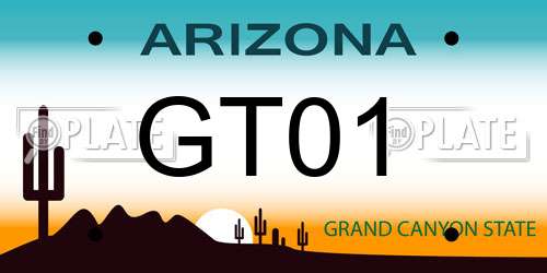 GT01 Arizona License Plate